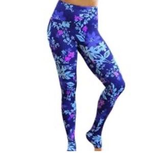 K-Deer Floral Blue Purple leggings